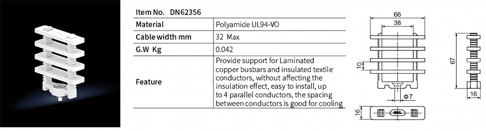 DN62356 Flexible Busbar Clip Fixing