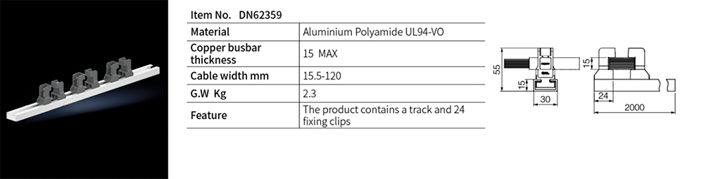 DN62359 Flexible Busbar Clip Fixing